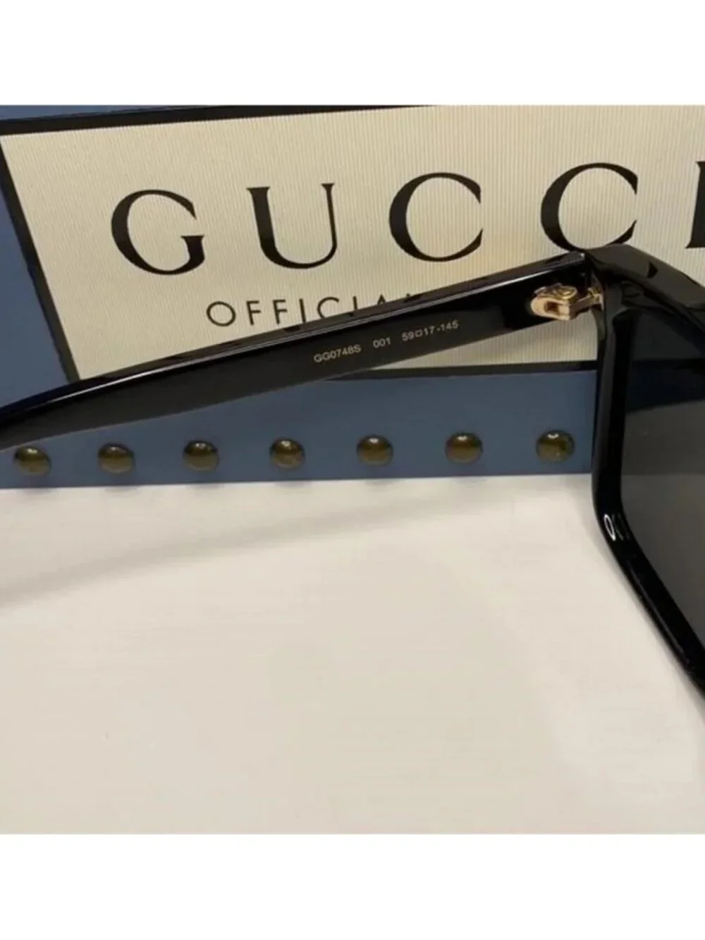 💯 - Authentic- New-GUCCI Grey /Black Browline Men's Sunglasses GG0748S 001 59 - Picture 11 of 15